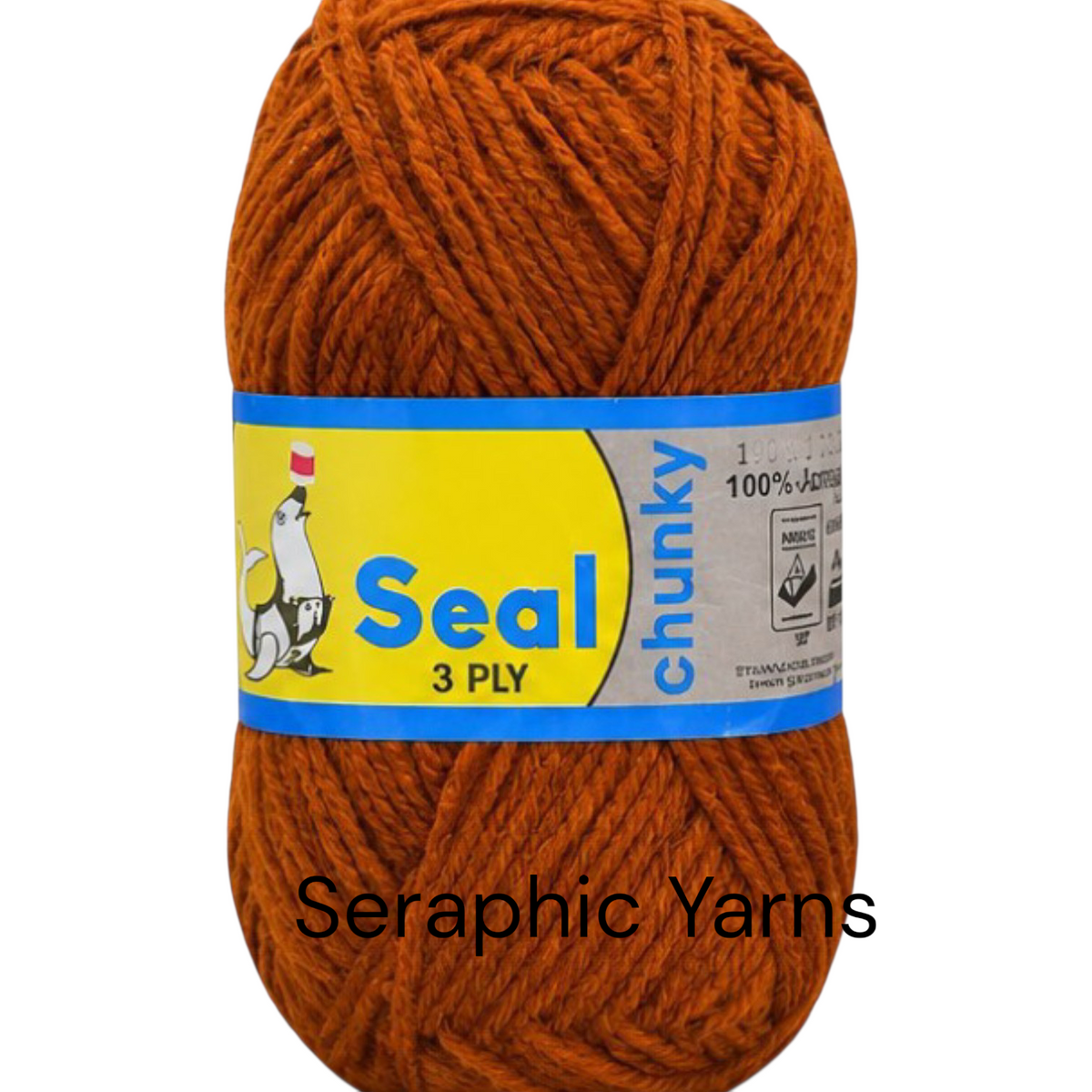 Seal Chunky 3Ply Acrylic Yarn 100g per ball (1PC)