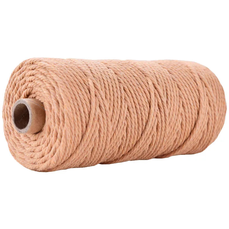 1 Roll 5mm Macramé Cotton Cord 100m – Natural Craft Rope for Macrame, DIY & Coastal Crafts in Kenya