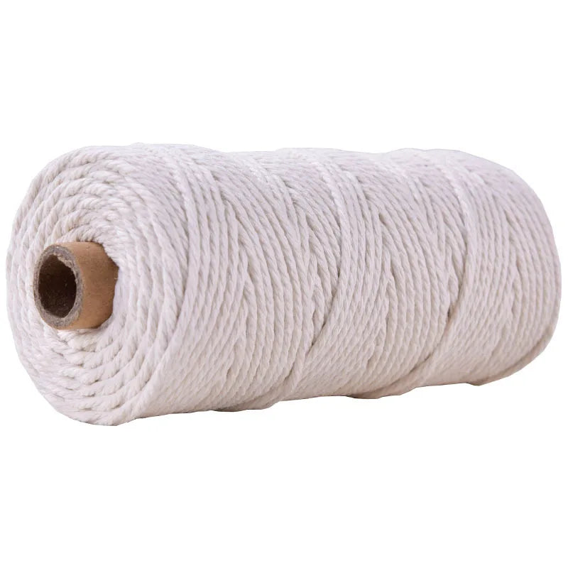 1 Roll 5mm Macramé Cotton Cord 100m – Natural Craft Rope for Macrame, DIY & Coastal Crafts in Kenya