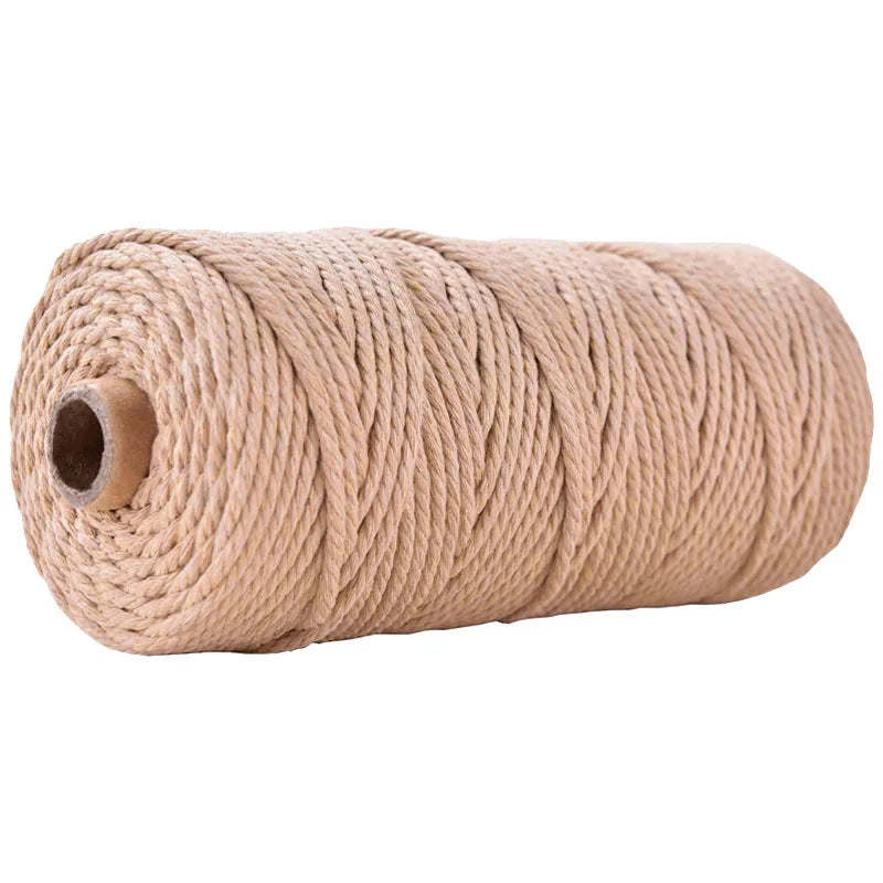 1 Roll 5mm Macramé Cotton Cord 100m – Natural Craft Rope for Macrame, DIY & Coastal Crafts in Kenya