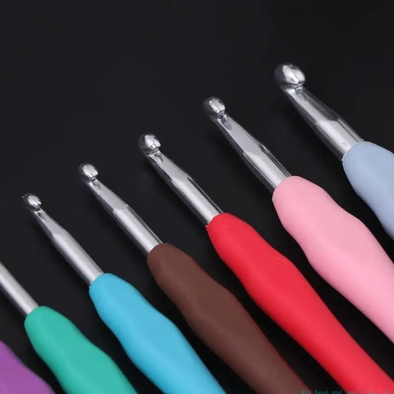 Crochet Hooks with Rubber Handle 2mm–8mm | Ergonomic Crochet Needles for Beginners and Professionals | Random Color | Kenya