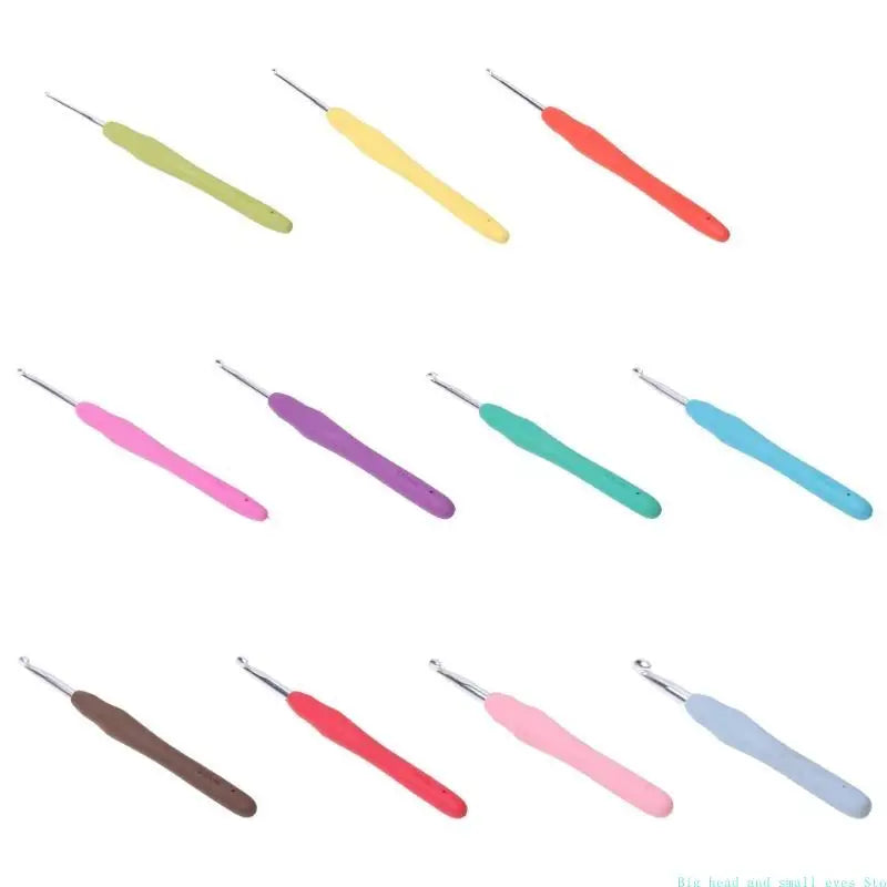 Crochet Hooks with Rubber Handle 2mm–8mm | Ergonomic Crochet Needles for Beginners and Professionals | Random Color | Kenya