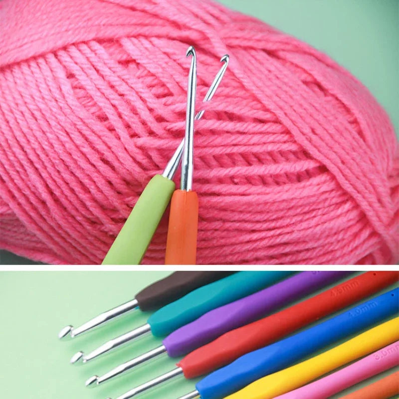 9-Piece Crochet Hook Set 2mm–6mm | Random Color|Crochet Needles for Beginners and Experienced Crafters