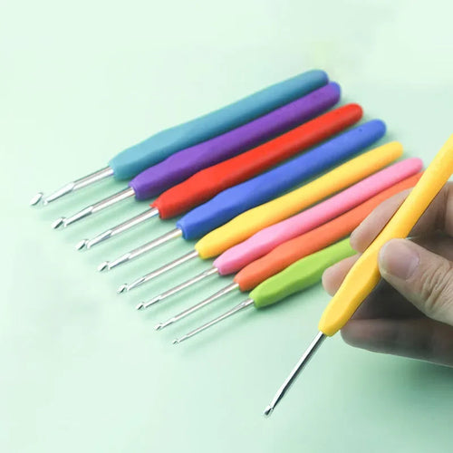 9-Piece Crochet Hook Set 2mm–6mm | Random Color|Crochet Needles for Beginners and Experienced Crafters