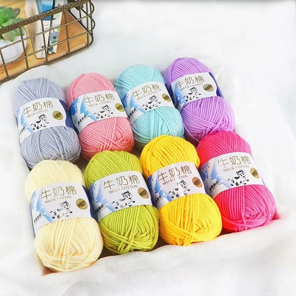 Milk Cotton Yarn 50g 5Ply 100% Cotton for Crochet & Knitting in Kenya
