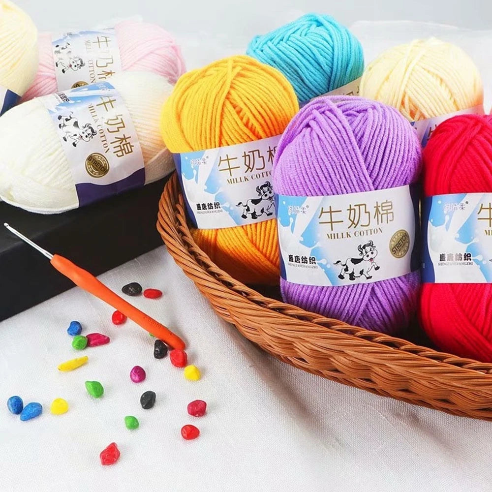 Milk Cotton Yarn 50g 5Ply 100% Cotton for Crochet & Knitting in Kenya