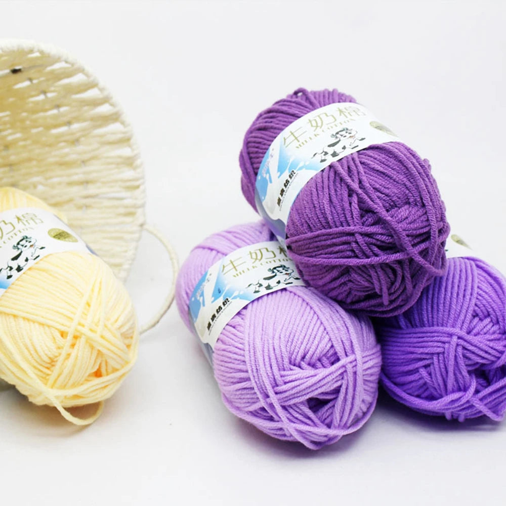 Milk Cotton Yarn 50g 5Ply 100% Cotton for Crochet & Knitting in Kenya