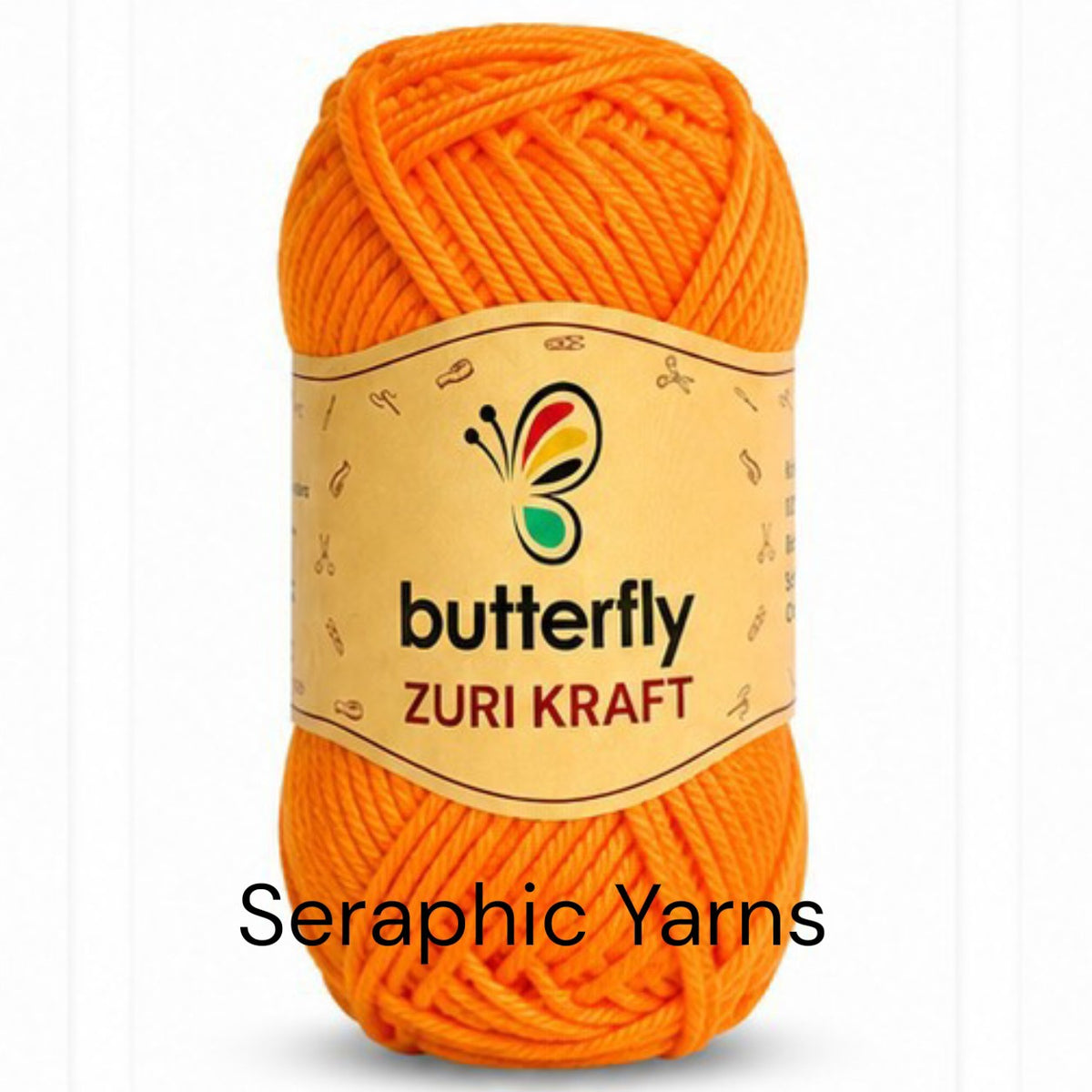 Butterfly Zuri Kraft Acrylic Chunky 4ply Yarn 100g per ball (1 Pack (5PCS))