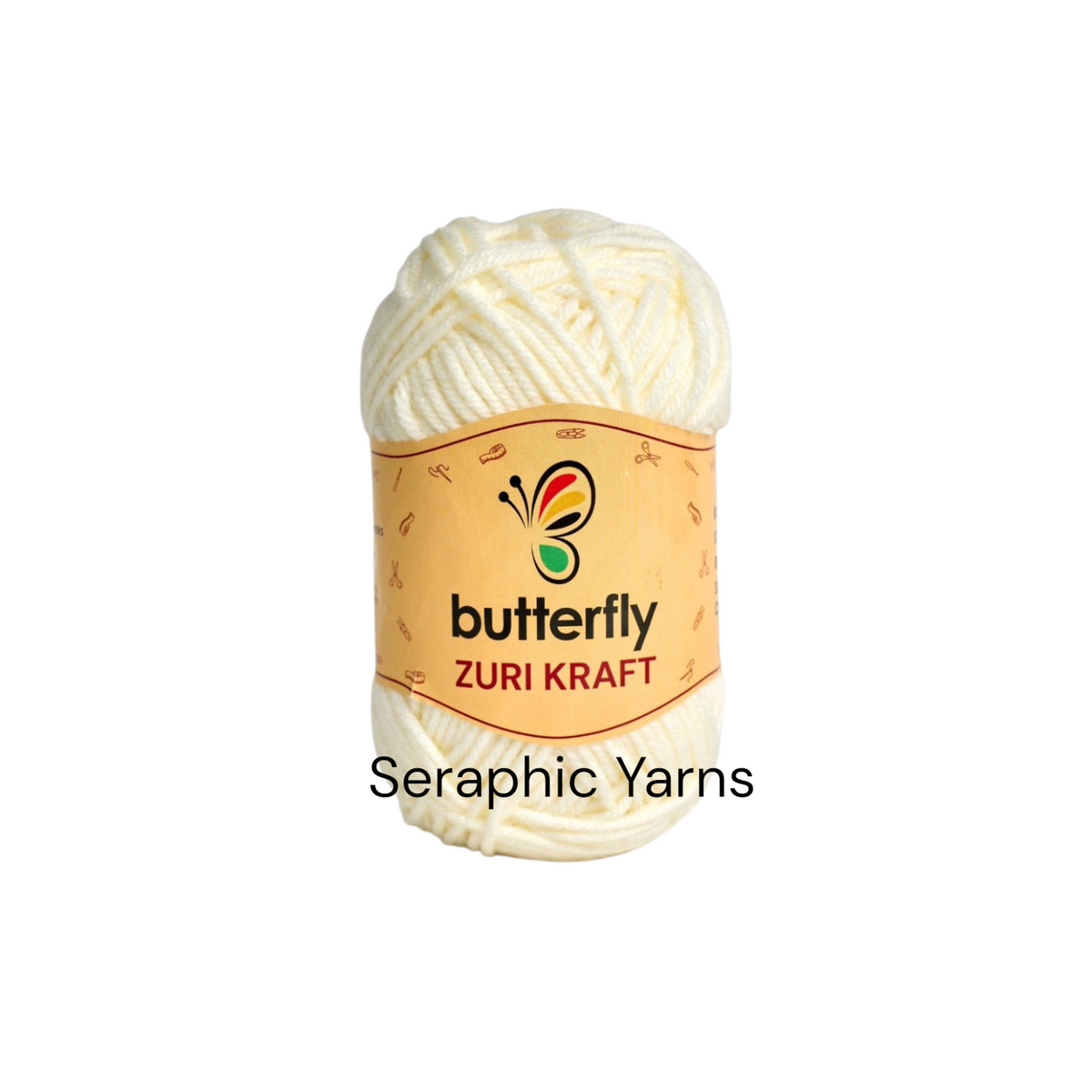 Butterfly Zuri Kraft Acrylic Chunky 4ply Yarn 100g per ball (1 Pack (5PCS))