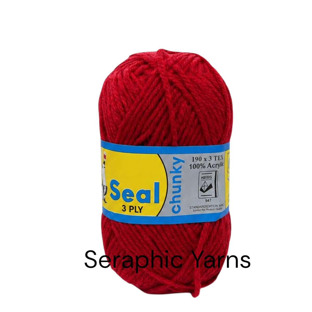 Seal Chunky 3Ply Acrylic Yarn 100g per ball (1PC)