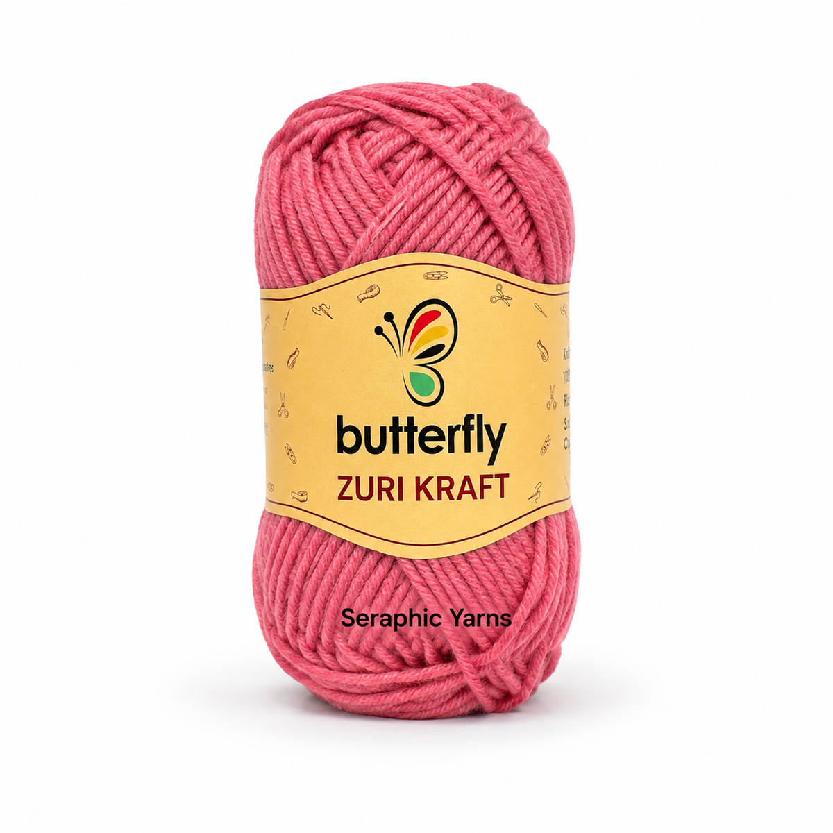 Butterfly Zuri Kraft Acrylic Chunky 4ply Yarn 100g per ball (1 Pack (5PCS))
