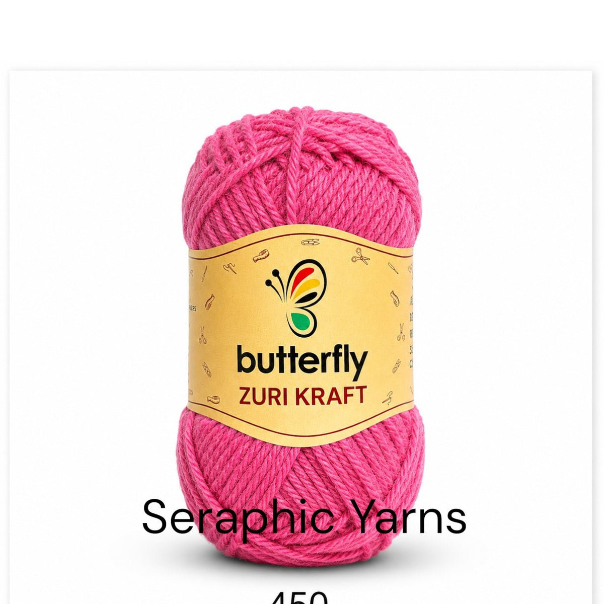 Butterfly Zuri Kraft Acrylic Chunky 4ply Yarn 100g per ball (1 Pack (5PCS))