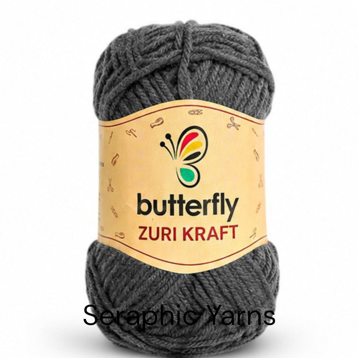 Butterfly Zuri Kraft Acrylic Chunky 4ply Yarn 100g per ball (1 Pack (5PCS))