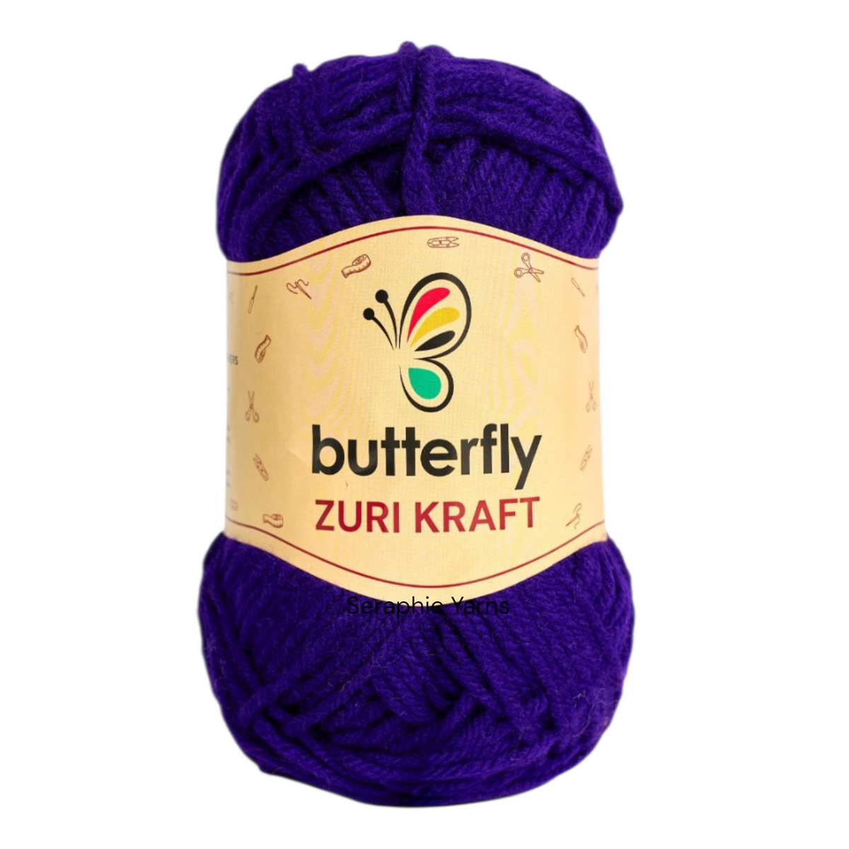 Butterfly Zuri Kraft Acrylic Chunky 4ply Yarn 100g per ball (1 Pack (5PCS))