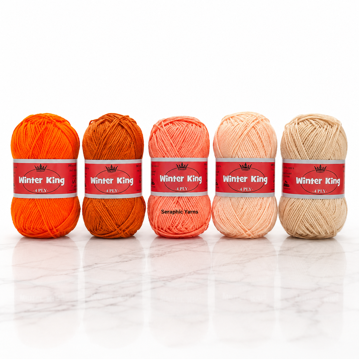 Winter King 4-Ply Yarn 250g – Autumn Glow🍂🍁 Color Collection | Medium-Thin Acrylic Yarn