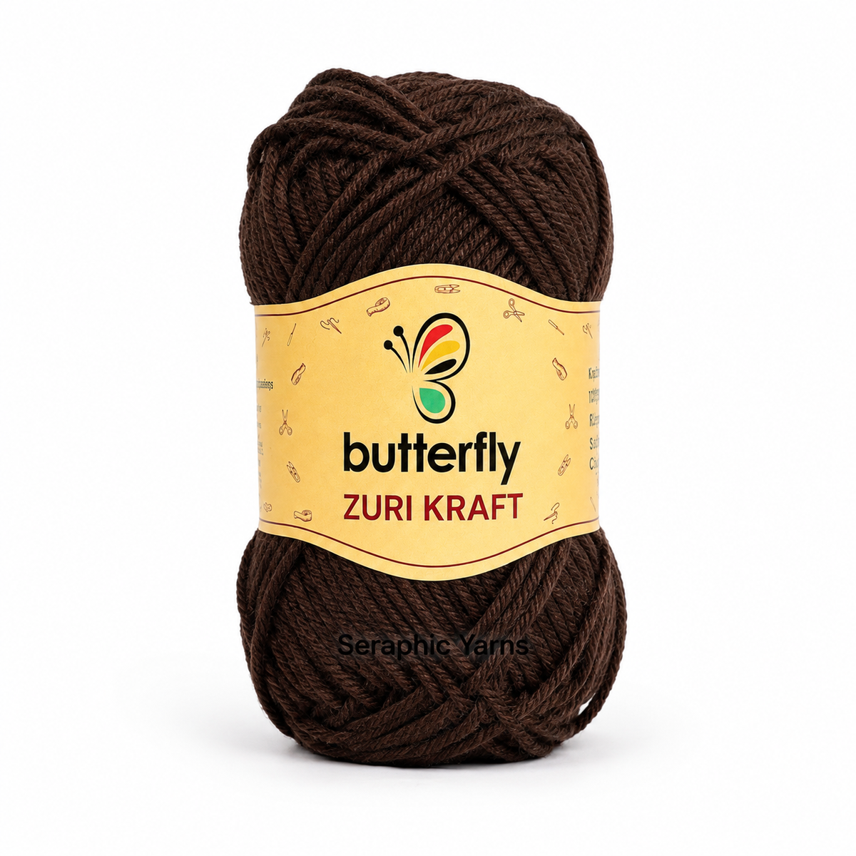 Butterfly Zuri Kraft Acrylic Chunky 4ply Yarn 100g per ball (1 Pack (5PCS))