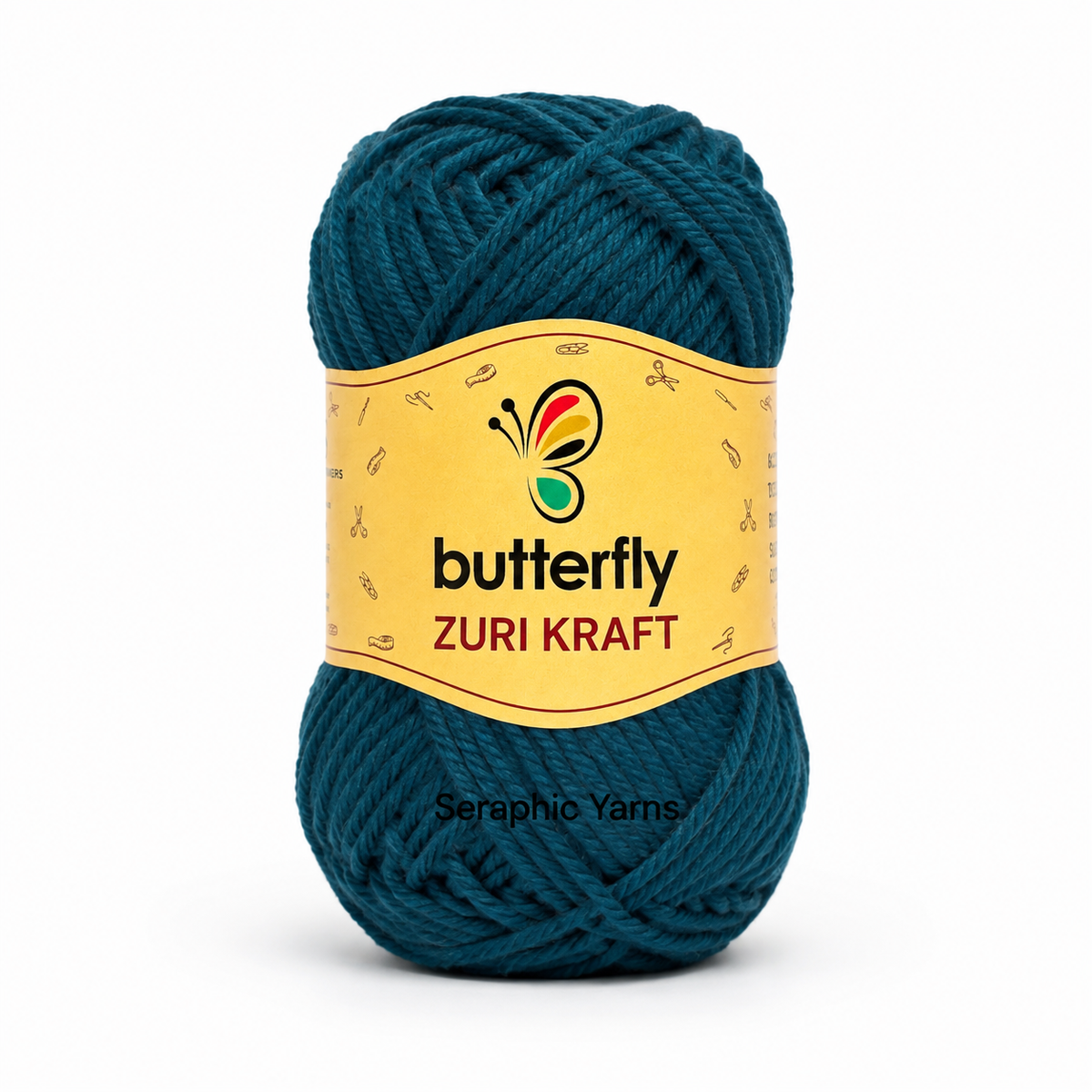 Butterfly Zuri Kraft Acrylic Chunky 4ply Yarn 100g per ball (1 Pack (5PCS))