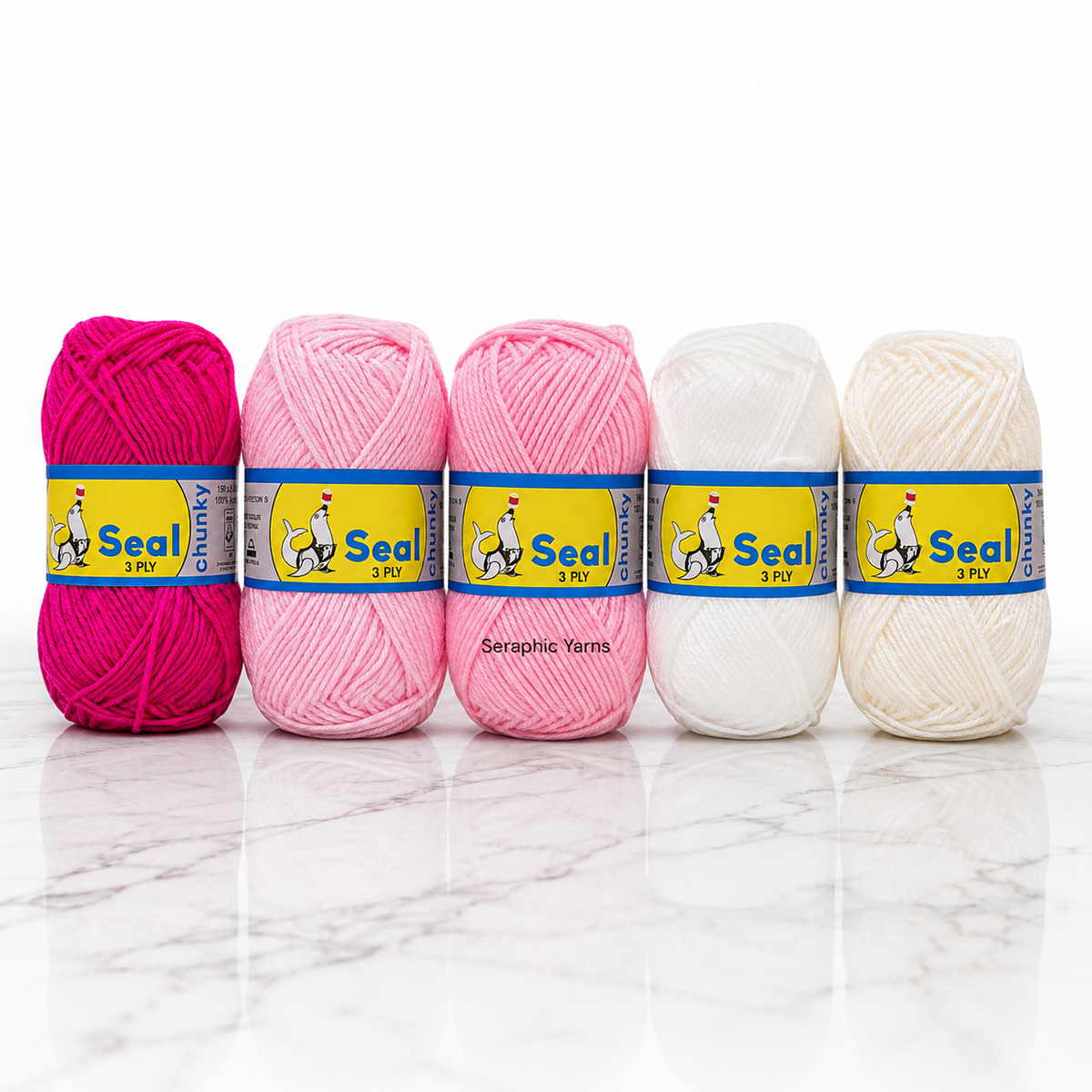 Seal Chunky 3 Ply - Blush & Bloom Yarn Collection –  500g Acrylic Yarn for Crochet & Knitting l Kenya