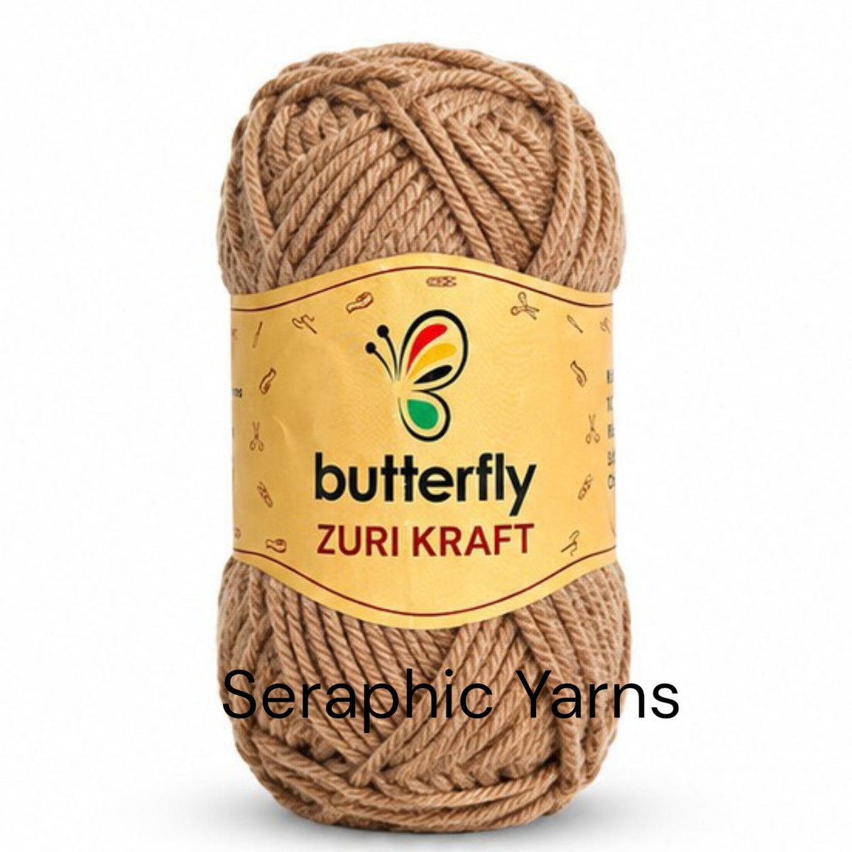 Butterfly Zuri Kraft Acrylic Chunky 4ply Yarn 100g per ball (1 Pack (5PCS))