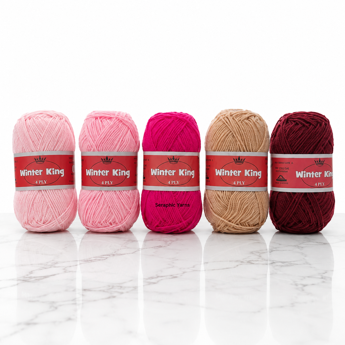 Winter King 4 Ply Yarn 250g – Rose & Velvet Collection | Medium-Thin Acrylic Yarn