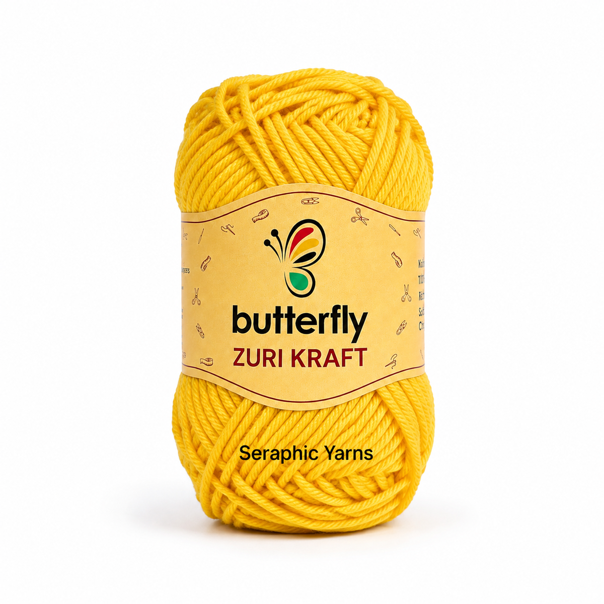 Butterfly Zuri Kraft Acrylic Chunky 4ply Yarn 100g per ball (1 Pack (5PCS))