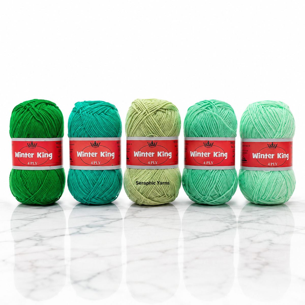 Winter King Yarn 4 Ply 250g – Tropical Lagoon Collection | Medium-Thin Acrylic Yarn for Crochet & Knitting