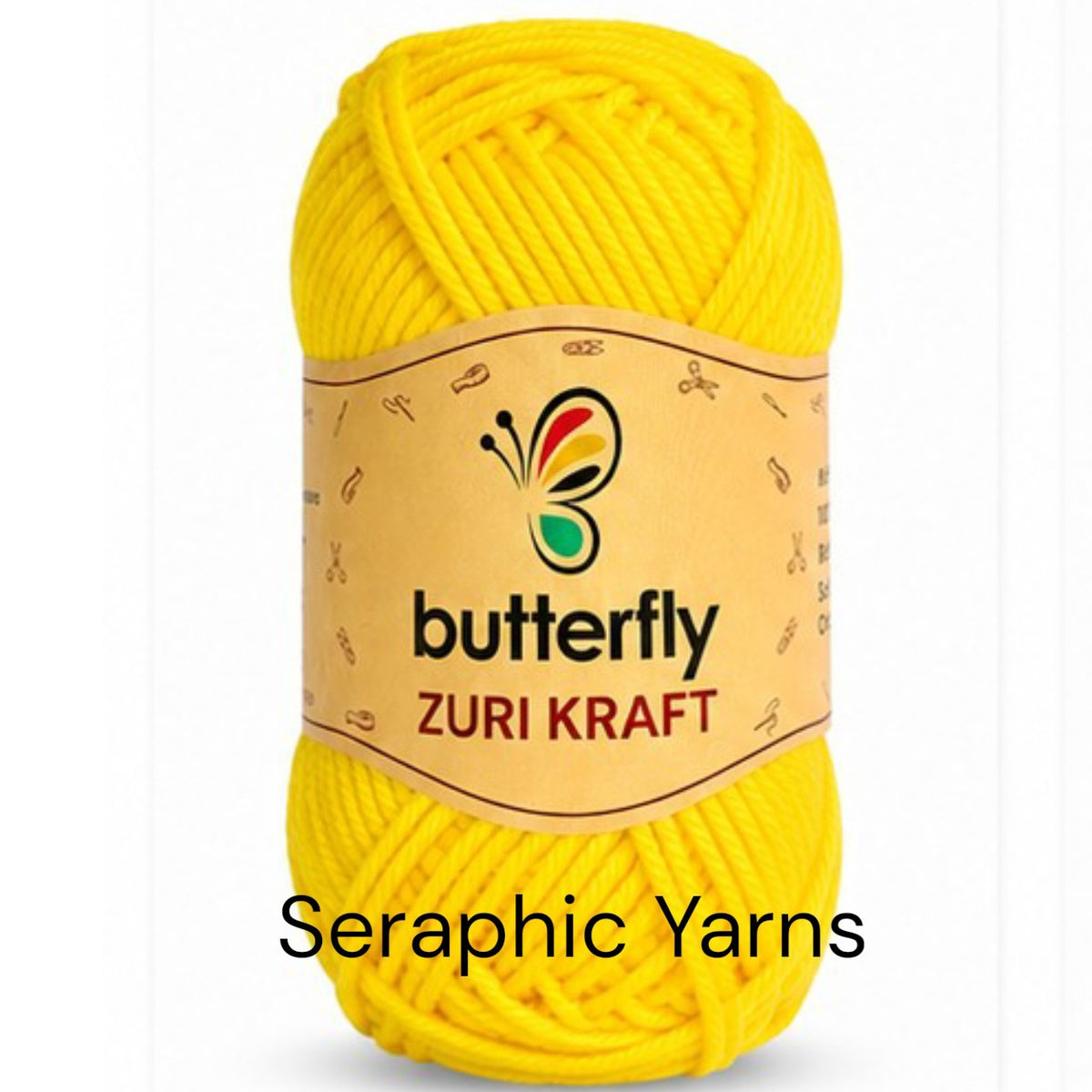 Butterfly Zuri Kraft Acrylic Chunky 4ply Yarn 100g per ball (1 Pack (5PCS))