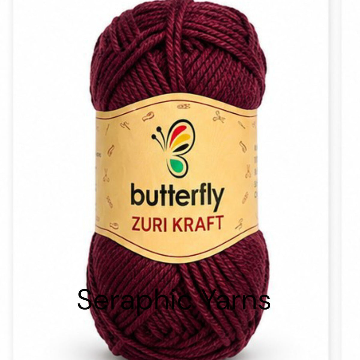 Butterfly Zuri Kraft Acrylic Chunky 4ply Yarn 100g per ball (1 Pack (5PCS))