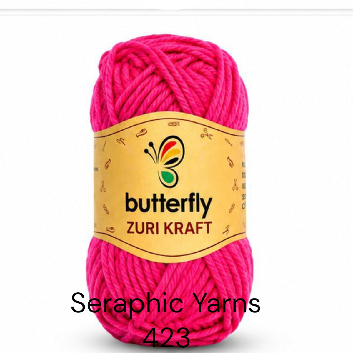 Butterfly Zuri Kraft Acrylic Chunky 4ply Yarn 100g per ball (1 Pack (5PCS))