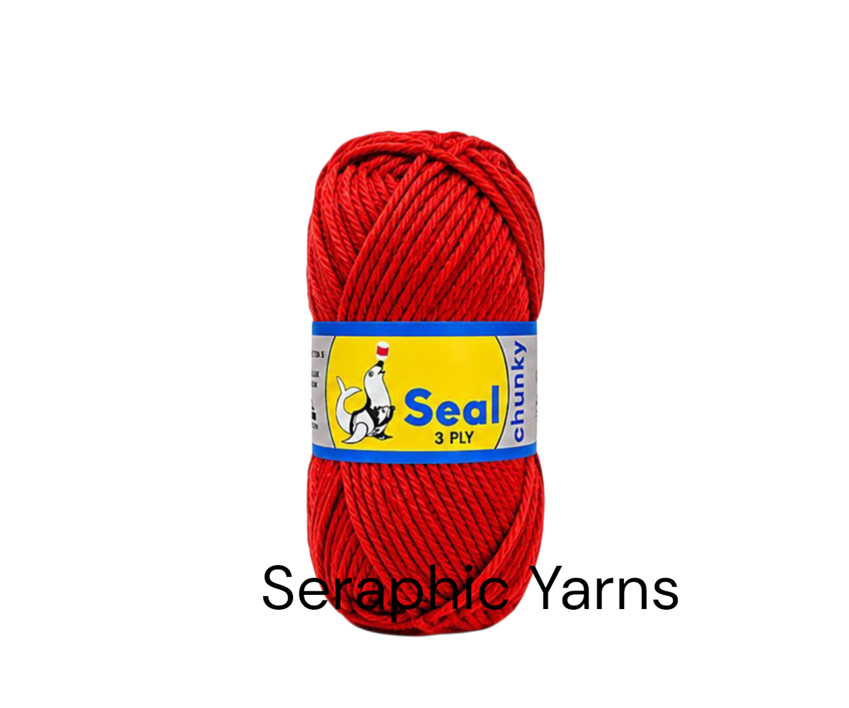 Seal Chunky 3Ply Acrylic Yarn 100g per ball (1PC)