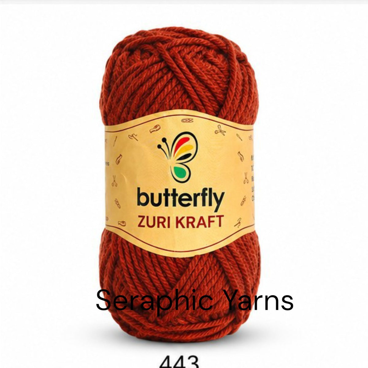 Butterfly Zuri Kraft Acrylic Chunky 4ply Yarn 100g per ball (1 Pack (5PCS))