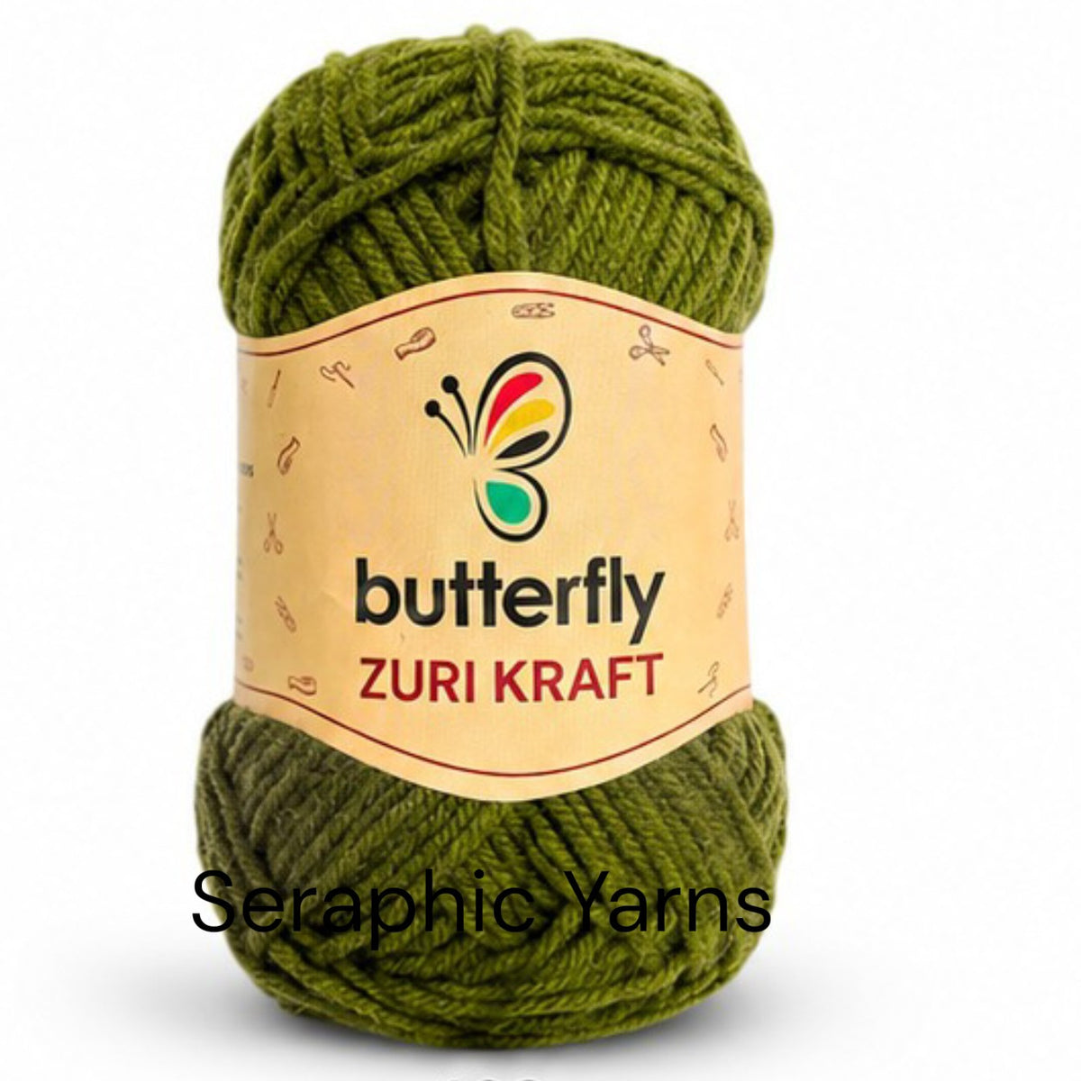 Butterfly Zuri Kraft Acrylic Chunky 4ply Yarn 100g per ball (1 Pack (5PCS))