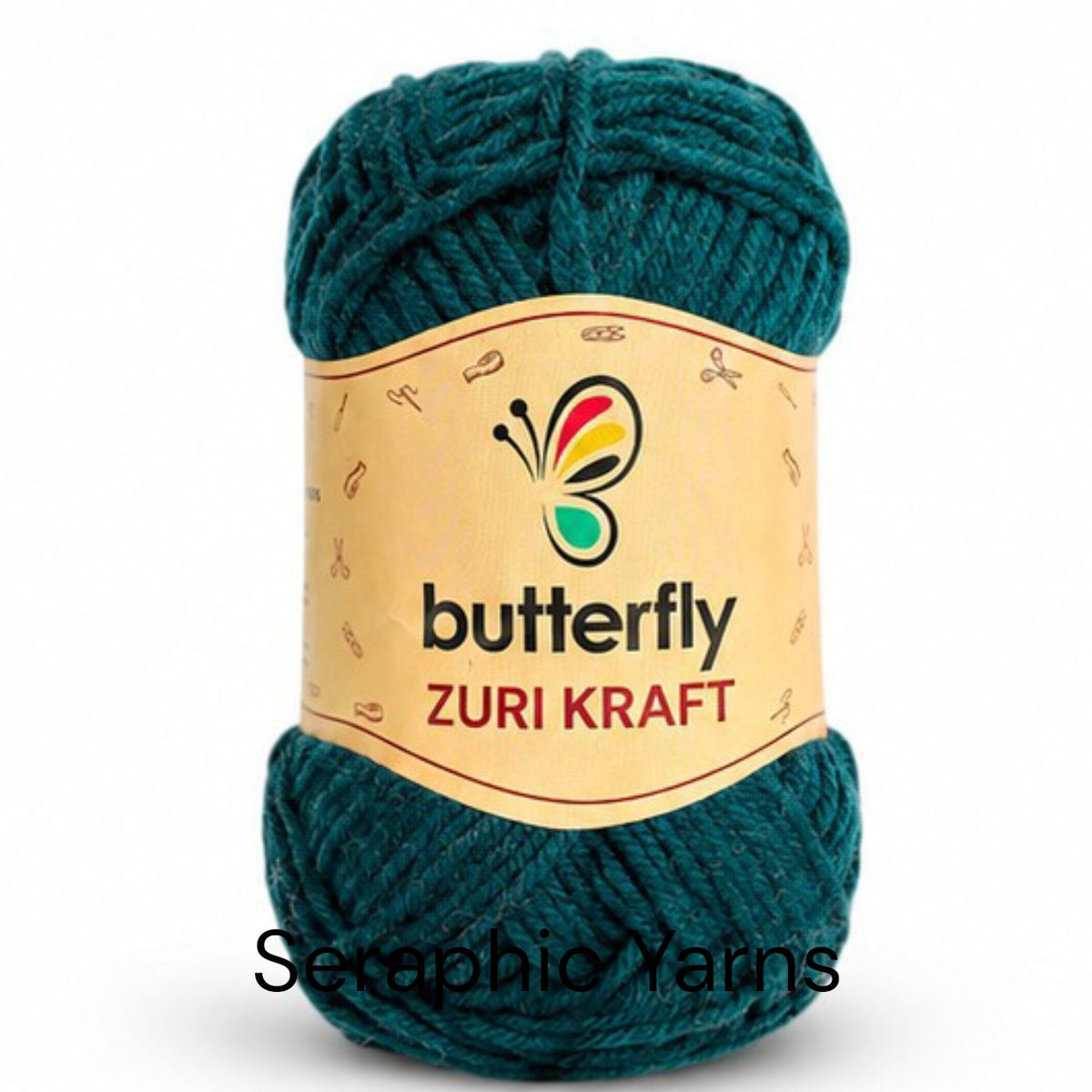 Butterfly Zuri Kraft Acrylic Chunky 4ply Yarn 100g per ball (1 Pack (5PCS))