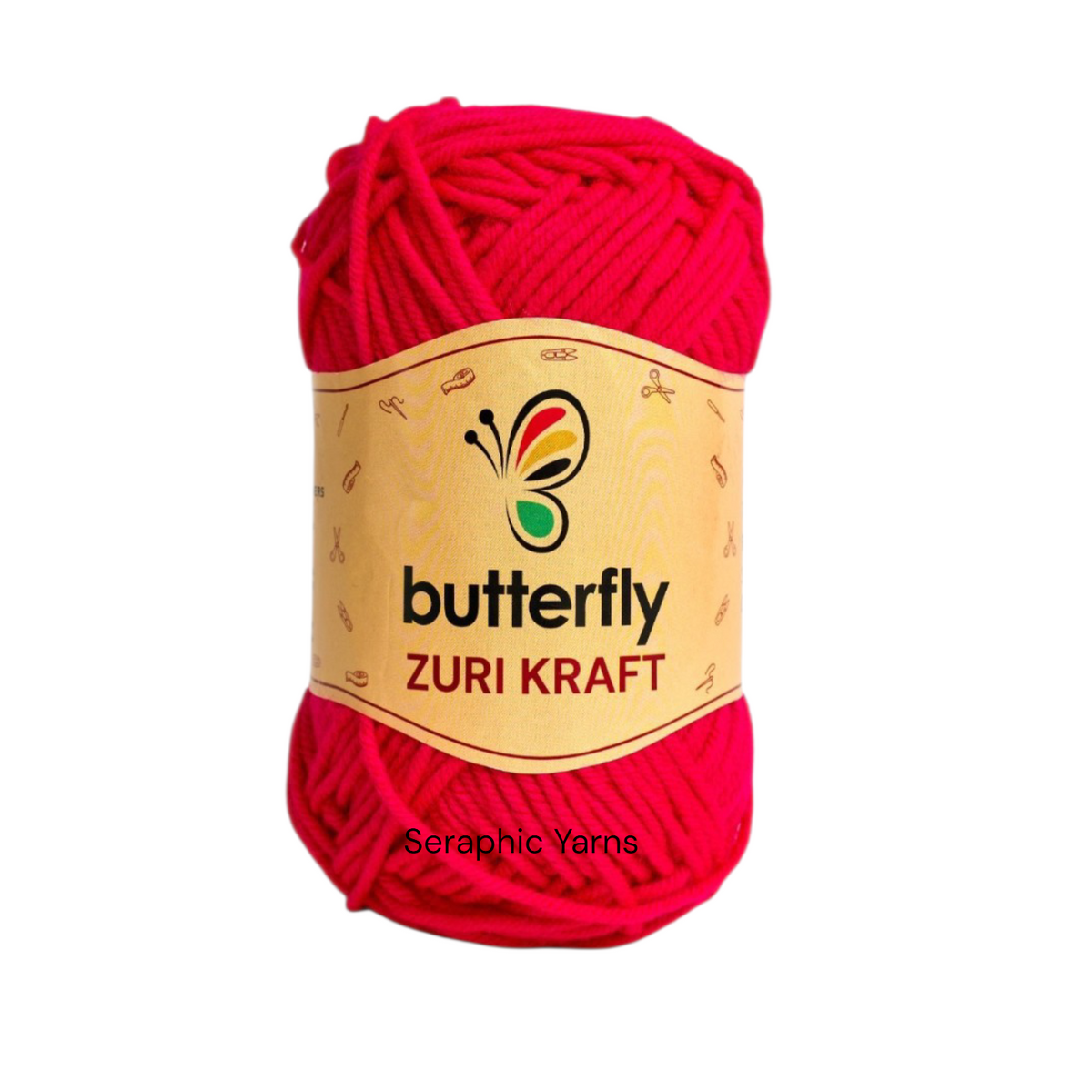 Butterfly Zuri Kraft Acrylic Chunky 4ply Yarn 100g per ball (1 Pack (5PCS))