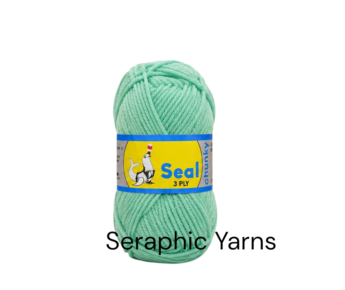 Seal Chunky 3Ply Acrylic Yarn 100g per ball (1PC)